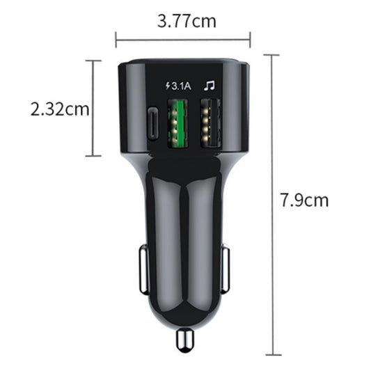 Colorful light Car Hands-free Call Bluetooth Receiver Support U Disk MP3 Player - Bluetooth Car Kits by buy2fix | Online Shopping UK | buy2fix