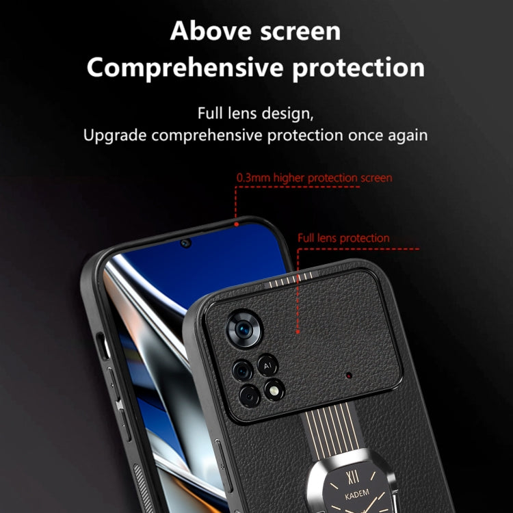 For Xiaomi Poco X4 Pro 5G Magnetic Litchi Leather Back Phone Case with Holder(Green) - Xiaomi Cases by buy2fix | Online Shopping UK | buy2fix