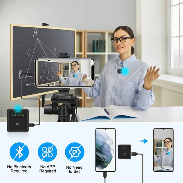 1 To 1 USB Lavalier Wireless Microphone for iPhone & iPad & Android & Cameras - Microphone by buy2fix | Online Shopping UK | buy2fix