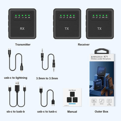 1 To 1 USB Lavalier Wireless Microphone for iPhone & iPad & Android & Cameras - Microphone by buy2fix | Online Shopping UK | buy2fix