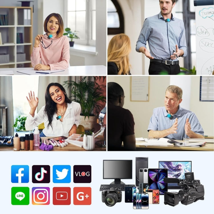 1 To 1 USB Lavalier Wireless Microphone for iPhone & iPad & Android & Cameras - Microphone by buy2fix | Online Shopping UK | buy2fix