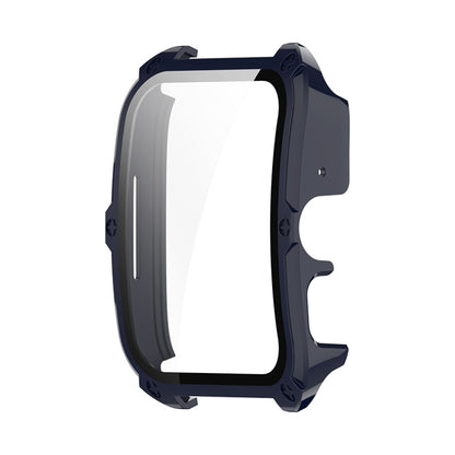 For OPPO Watch 4 Pro ENKAY Hat-Prince Full Coverage PC + Tempered Glass Film Integrated Watch Case(Dark Blue) - Watch Case by ENKAY | Online Shopping UK | buy2fix