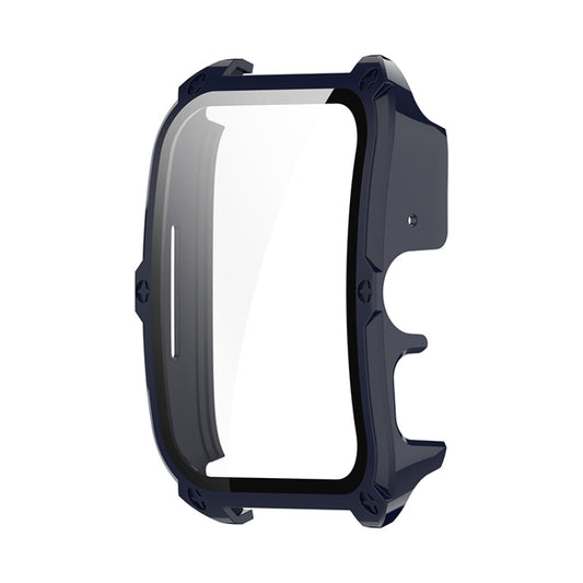 For OPPO Watch 4 Pro ENKAY Hat-Prince Full Coverage PC + Tempered Glass Film Integrated Watch Case(Dark Blue) - Watch Case by ENKAY | Online Shopping UK | buy2fix