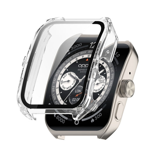 For OPPO Watch 4 Pro ENKAY Hat-Prince Full Coverage PC + Tempered Glass Film Integrated Watch Case(Transparent) - Watch Case by ENKAY | Online Shopping UK | buy2fix