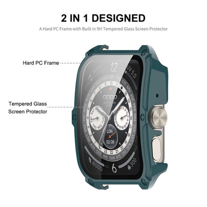For OPPO Watch 4 Pro ENKAY Hat-Prince Full Coverage PC + Tempered Glass Film Integrated Watch Case(Black) - Watch Case by ENKAY | Online Shopping UK | buy2fix