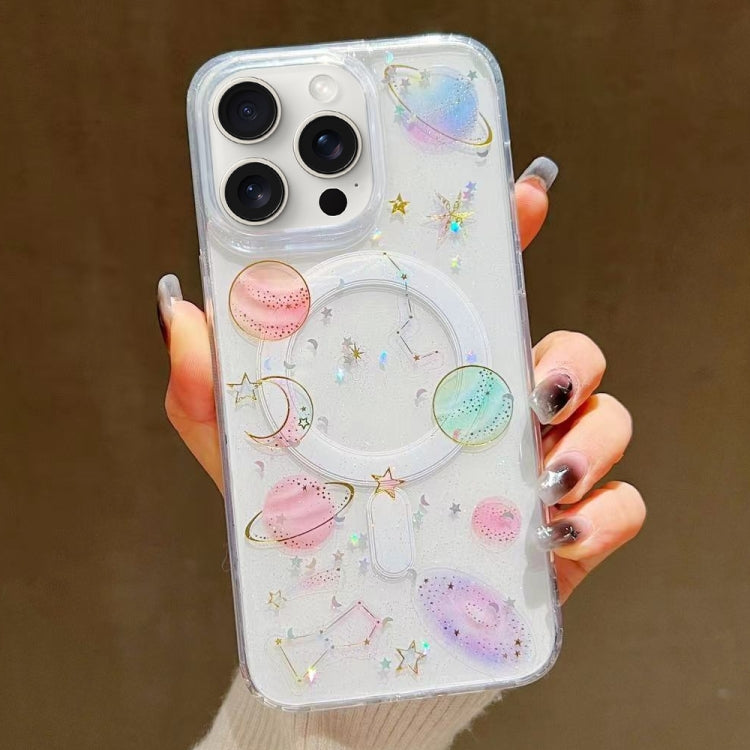 For iPhone 15 Pro Cosmic Star MagSafe TPU Phone Case(Transparent) - iPhone 15 Pro Cases by buy2fix | Online Shopping UK | buy2fix