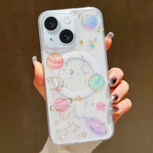 For iPhone 15 Cosmic Star MagSafe TPU Phone Case(Transparent) - iPhone 15 Cases by buy2fix | Online Shopping UK | buy2fix