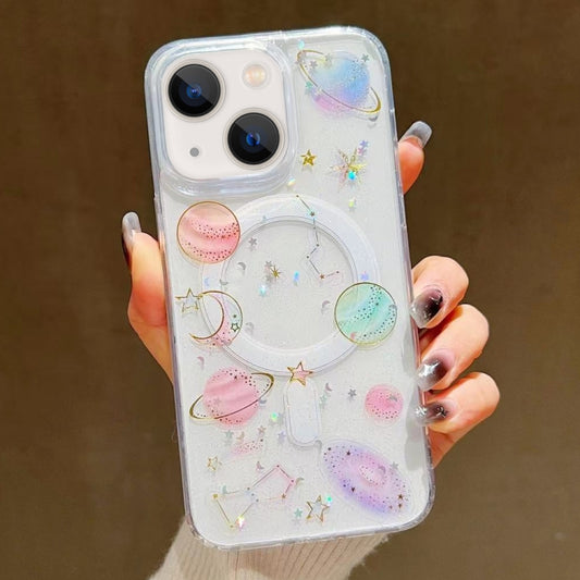 For iPhone 14 Plus Cosmic Star MagSafe TPU Phone Case(Transparent) - iPhone 14 Plus Cases by buy2fix | Online Shopping UK | buy2fix