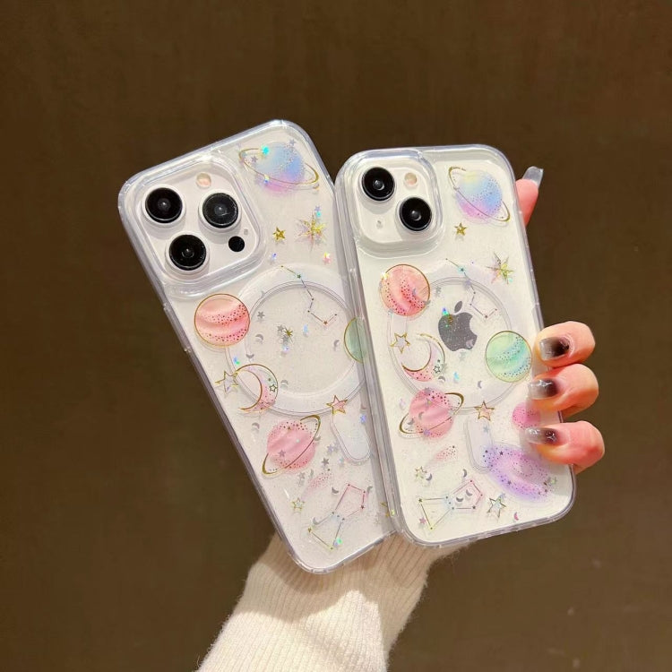 For iPhone 15 Pro Cosmic Star MagSafe TPU Phone Case(Transparent) - iPhone 15 Pro Cases by buy2fix | Online Shopping UK | buy2fix