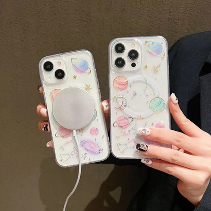 For iPhone 15 Pro Cosmic Star MagSafe TPU Phone Case(Transparent) - iPhone 15 Pro Cases by buy2fix | Online Shopping UK | buy2fix