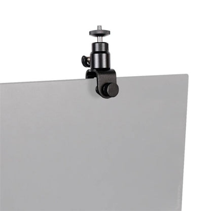 C038 For Live Broadcast Conference 1/4 Screw Aluminum Alloy Laptop Monitor Clip Fill Light Holder - Stand by buy2fix | Online Shopping UK | buy2fix