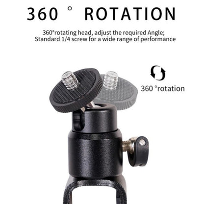 C038 For Live Broadcast Conference 1/4 Screw Aluminum Alloy Laptop Monitor Clip Fill Light Holder - Stand by buy2fix | Online Shopping UK | buy2fix