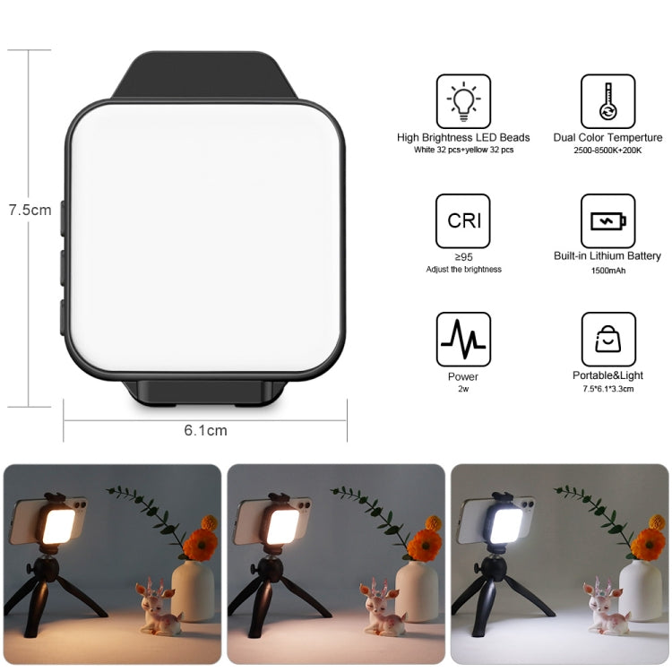 VLOGLITE W66 For Food Jewelry Photographic Light Pocket Phone Fill Light with Clamp by VLOGLITE