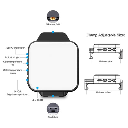 VLOGLITE W66 For Food Jewelry Photographic Light Pocket Phone Fill Light with Clamp by VLOGLITE