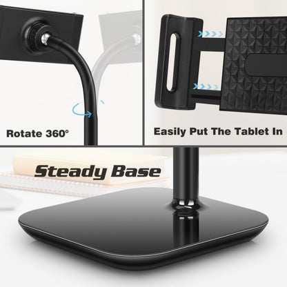 NS-06A 360 Degree Rotating Heavy Duty Base Adjustable Desktop Tablet Holder - Stand by buy2fix | Online Shopping UK | buy2fix