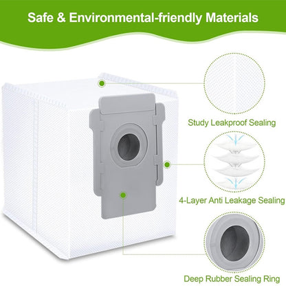 JUNSUNMAY 5pcs For iRobot Roomba i & s & j Series  i8 / i8+ / s9 / s9+ Vacuum Bags Automatic Disposal Dust Bags - For iRobot Accessories by JUNSUNMAY | Online Shopping UK | buy2fix