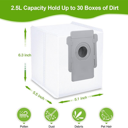 JUNSUNMAY 5pcs For iRobot Roomba i & s & j Series  i8 / i8+ / s9 / s9+ Vacuum Bags Automatic Disposal Dust Bags - For iRobot Accessories by JUNSUNMAY | Online Shopping UK | buy2fix