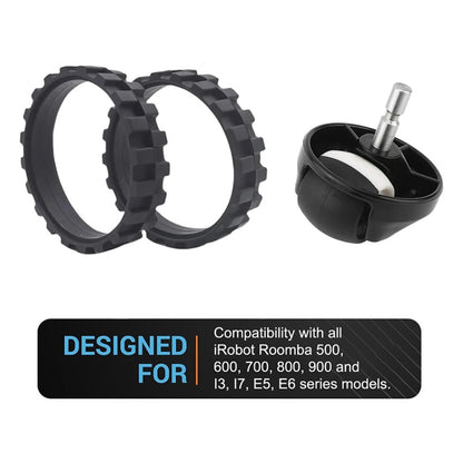 JUNSUNMAY Replacement Wheel Caster Tires for All Series iRobot Vacuum Cleaner by JUNSUNMAY