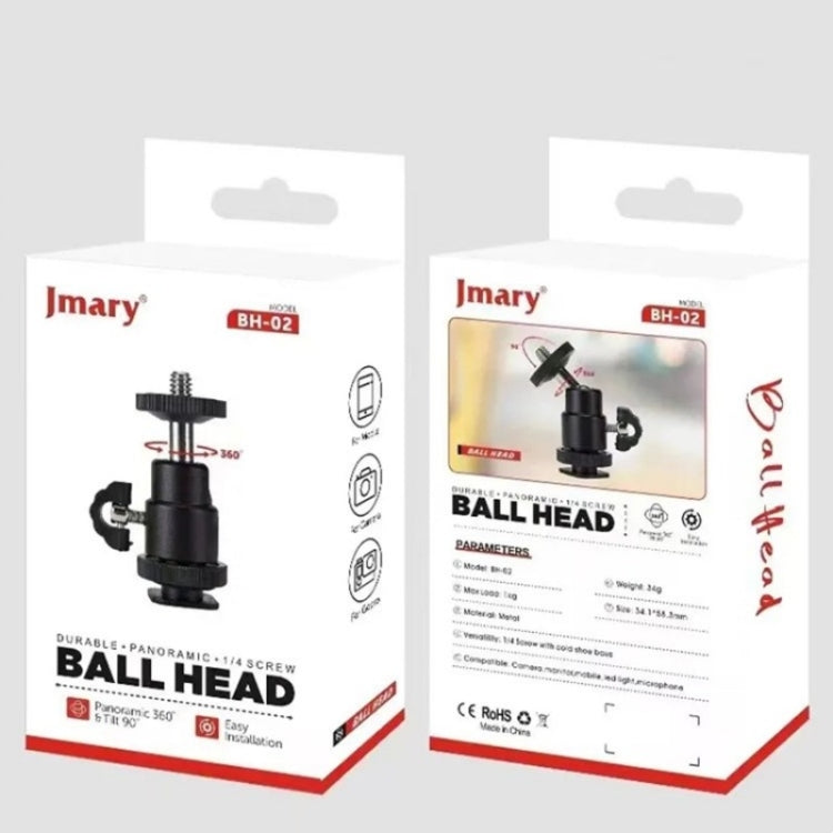 JMARY BH-02 360-Degree Rotating Tripod Ball Head 1/4 Screw Adapter - Other Accessories by Jmary | Online Shopping UK | buy2fix