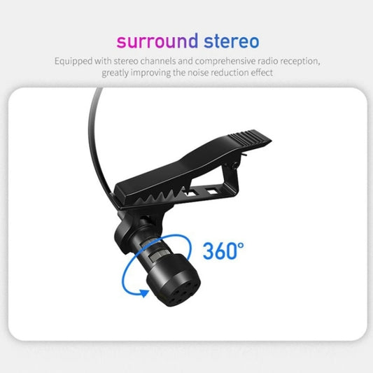 JMARY MC-R2 Interview Video Recording Mic Lavalier Type-C Port Wired Microphone, Length: 2m - Microphone by Jmary | Online Shopping UK | buy2fix