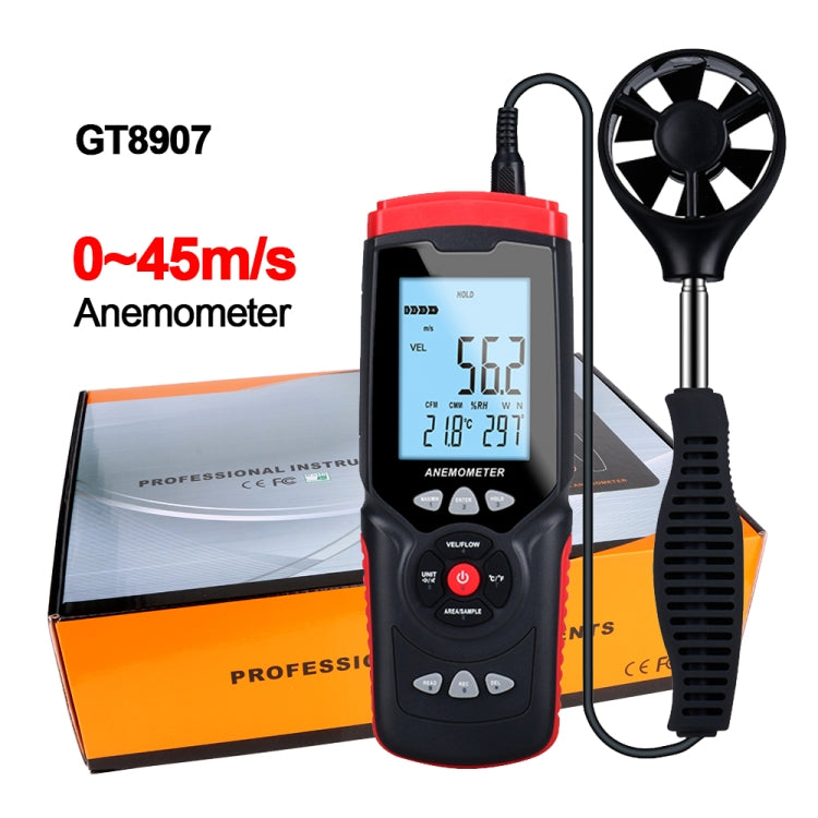 GT8907 Digital Anemometer - Tachometers & Anemometer by buy2fix | Online Shopping UK | buy2fix