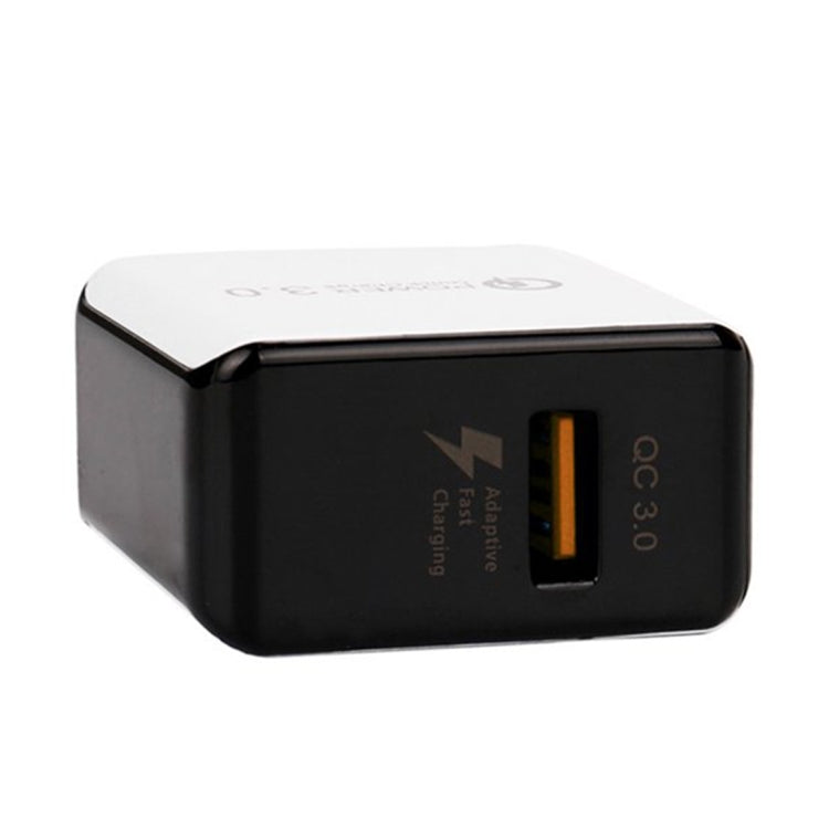 1USB QC 3.0 Wire Drawing Quick Charger US Plug(white) - USB Charger by buy2fix | Online Shopping UK | buy2fix