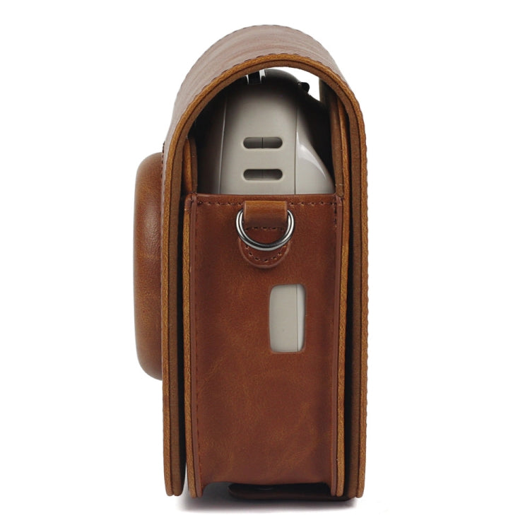 Full Body Camera PU Leather Case Bag with Strap for Fujifilm Instax Square SQ20(Brown) by buy2fix