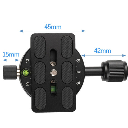 X-64 Professional Camera Tripod Monopod Panoramic Panorama Head with Quick Release Plate - Tripod Heads by buy2fix | Online Shopping UK | buy2fix
