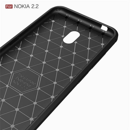 Brushed Texture Carbon Fiber TPU Case for Nokia 2.2(Navy Blue) - Nokia Cases by buy2fix | Online Shopping UK | buy2fix