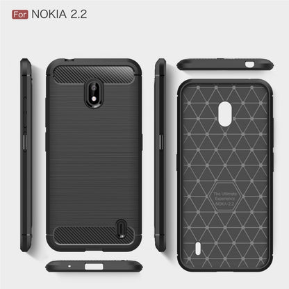 Brushed Texture Carbon Fiber TPU Case for Nokia 2.2(Navy Blue) - Nokia Cases by buy2fix | Online Shopping UK | buy2fix