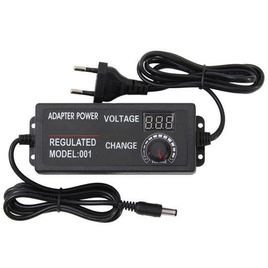 AC To DC Adjustable Voltage Power Adapter Universal Power Supply Display Screen Power Switching Charger US, Output Voltage:3-24V-2A