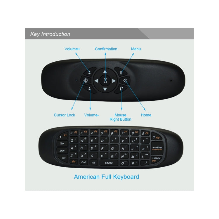C120 2.4G Mini Keyboard Wireless Remote Mouse with 3-Gyro & 3-Gravity Sensor for PC / HTPC / IPTV / Smart TV and Android TV Box etc(Black) - MINI PC Accessories & Gadgets by buy2fix | Online Shopping UK | buy2fix