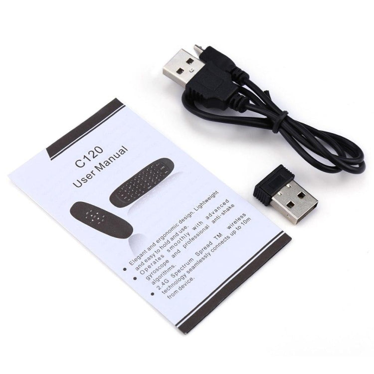 C120 2.4G Mini Keyboard Wireless Remote Mouse with 3-Gyro & 3-Gravity Sensor for PC / HTPC / IPTV / Smart TV and Android TV Box etc(Black) - MINI PC Accessories & Gadgets by buy2fix | Online Shopping UK | buy2fix