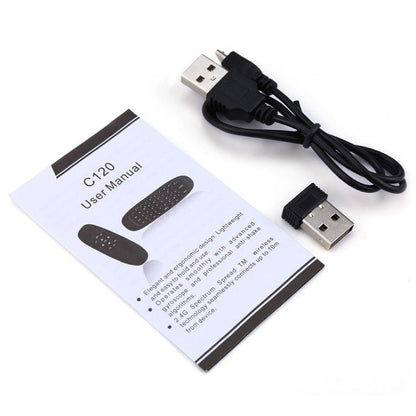 C120 2.4G Mini Keyboard Wireless Remote Mouse with 3-Gyro & 3-Gravity Sensor for PC / HTPC / IPTV / Smart TV and Android TV Box etc(Black) - MINI PC Accessories & Gadgets by buy2fix | Online Shopping UK | buy2fix
