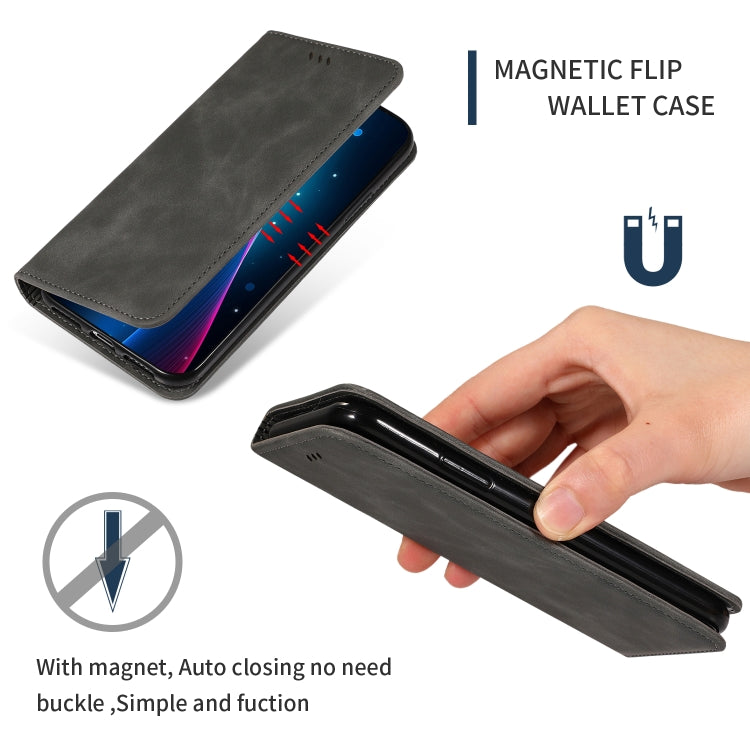 Retro Skin Feel Business Magnetic Horizontal Flip Leather Case for Xiaomi Mi 9T / Mi 9T Pro / Redmi K20 / K20 Pro(Dark Gray) by buy2fix