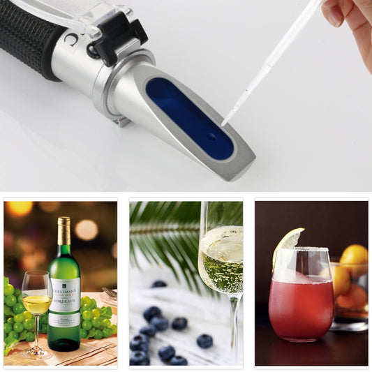 RZ136 Refractometer Fruit Wine Meter Sugar Portable Auto Brix 0~32% Alcohol 0~26% Fruit Juice Wine Sugar Meter Refractometer - Digital Refractometer by buy2fix | Online Shopping UK | buy2fix