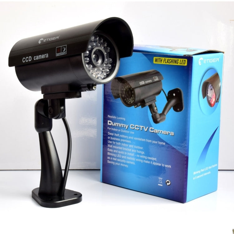 IP66 Waterproof Dummy CCTV Camera With Flashing LED For Realistic Looking for Security Alarm(black) - Waterproof Camera by buy2fix | Online Shopping UK | buy2fix