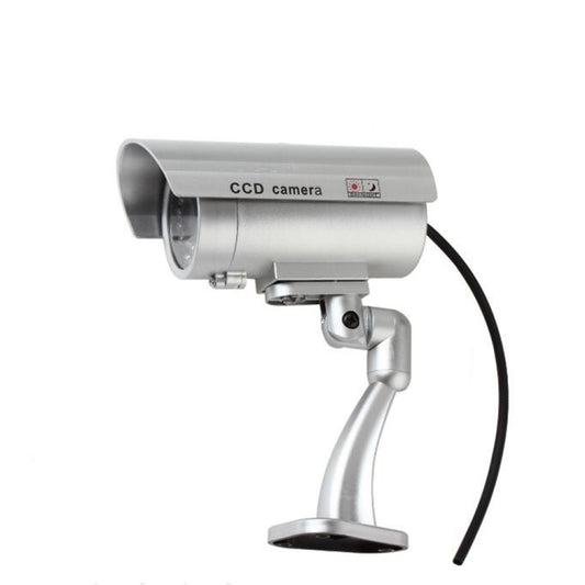 IP66 Waterproof Dummy CCTV Camera With Flashing LED For Realistic Looking for Security Alarm(Silver) - Waterproof Camera by buy2fix | Online Shopping UK | buy2fix