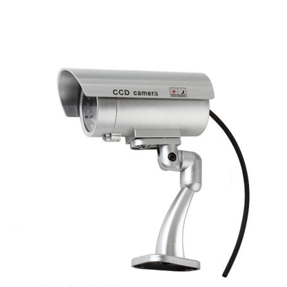 IP66 Waterproof Dummy CCTV Camera With Flashing LED For Realistic Looking for Security Alarm(Silver) - Waterproof Camera by buy2fix | Online Shopping UK | buy2fix
