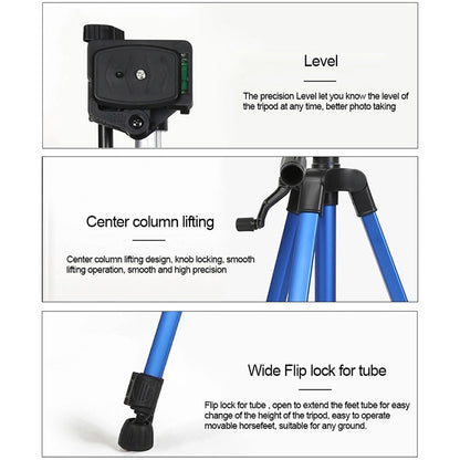 Portable Phone Live Selfie 3366 Tripod Stand DV SLR Camera Self-timer Full Light Bracket(Red) - Tripods by buy2fix | Online Shopping UK | buy2fix