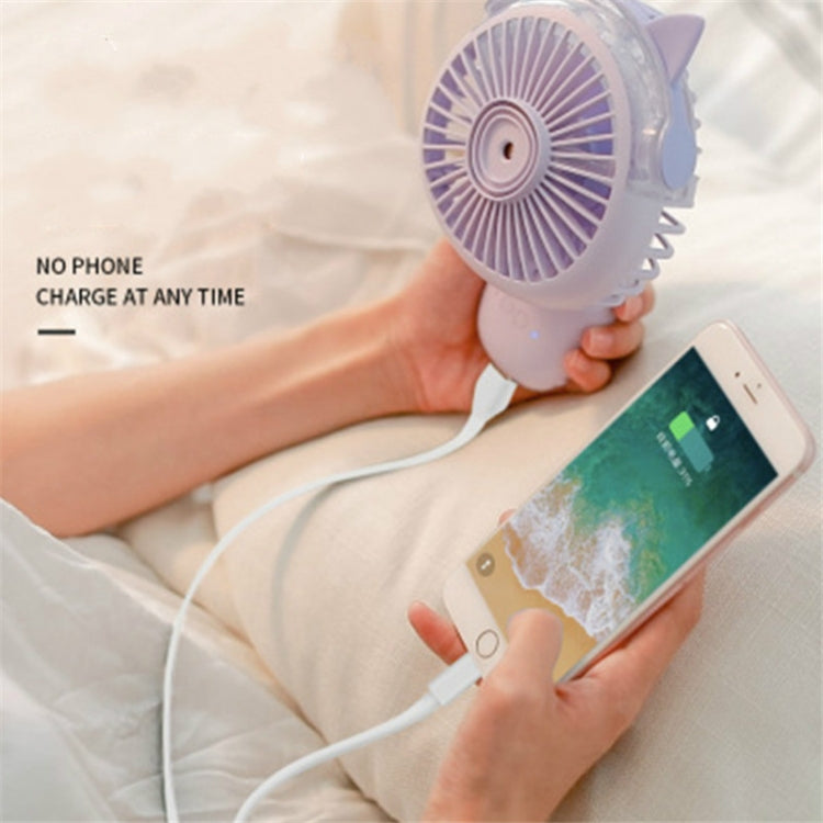 Desktop Folding Spray Mini Fan Cartoon Humidification Water Jet Fan(Blue) by buy2fix