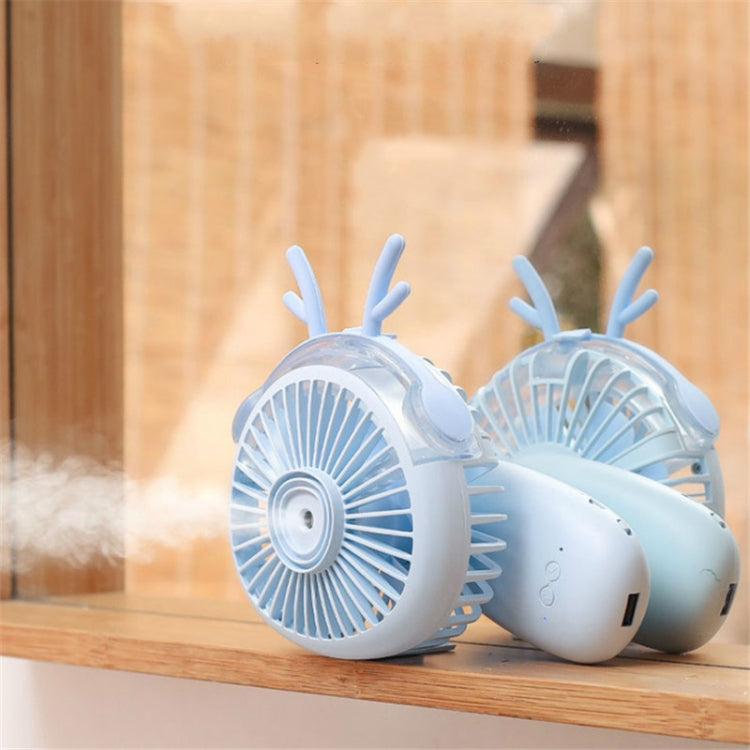Desktop Folding Spray Mini Fan Cartoon Humidification Water Jet Fan(Blue) by buy2fix