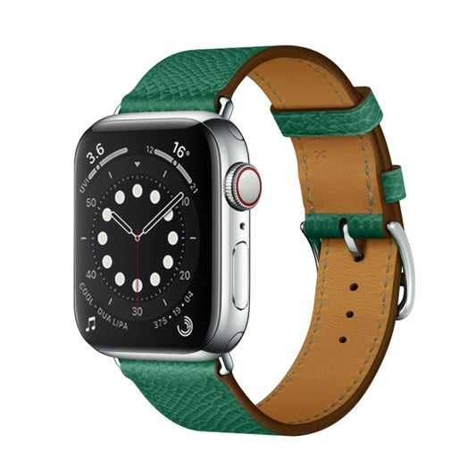 For Apple Watch 3 / 2 / 1 Generation 38mm Universal Leather Cross Band(Green) - Watch Bands by buy2fix | Online Shopping UK | buy2fix