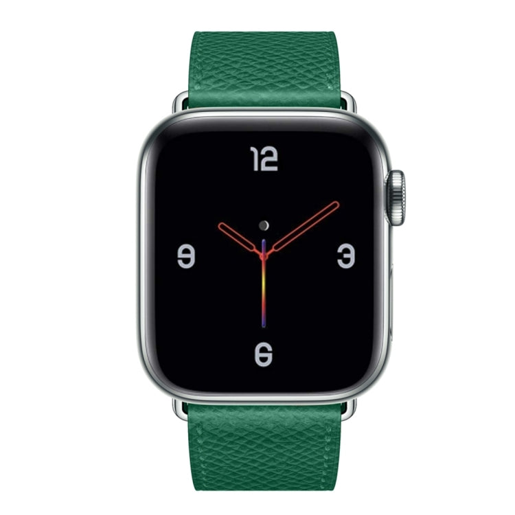 For Apple Watch 3 / 2 / 1 Generation 38mm Universal Leather Cross Band(Green) - Watch Bands by buy2fix | Online Shopping UK | buy2fix