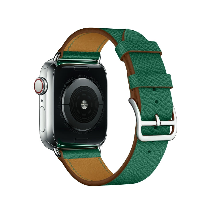 For Apple Watch 3 / 2 / 1 Generation 38mm Universal Leather Cross Band(Green) - Watch Bands by buy2fix | Online Shopping UK | buy2fix