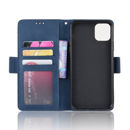 For iPhone 11 Wallet Style Skin Feel Calf Pattern Leather Case, with Separate Card Slot(Blue) - iPhone 11 Cases by buy2fix | Online Shopping UK | buy2fix