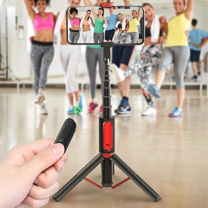 M18 Portable Selfie Stick Remote Control Mobile Phone Holder(Pink) - Selfie Sticks by buy2fix | Online Shopping UK | buy2fix