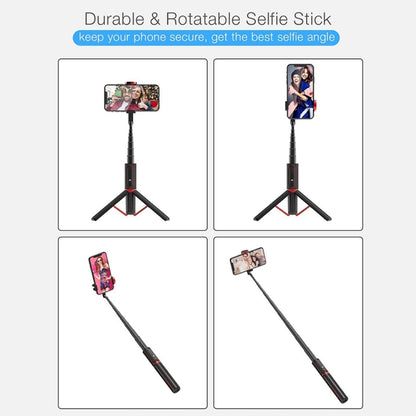 M18 Portable Selfie Stick Remote Control Mobile Phone Holder(Pink) - Selfie Sticks by buy2fix | Online Shopping UK | buy2fix