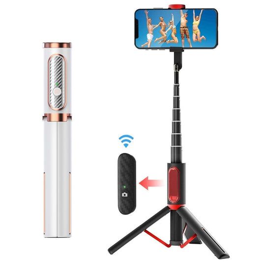 M18 Portable Selfie Stick Remote Control Mobile Phone Holder(White) - Selfie Sticks by buy2fix | Online Shopping UK | buy2fix