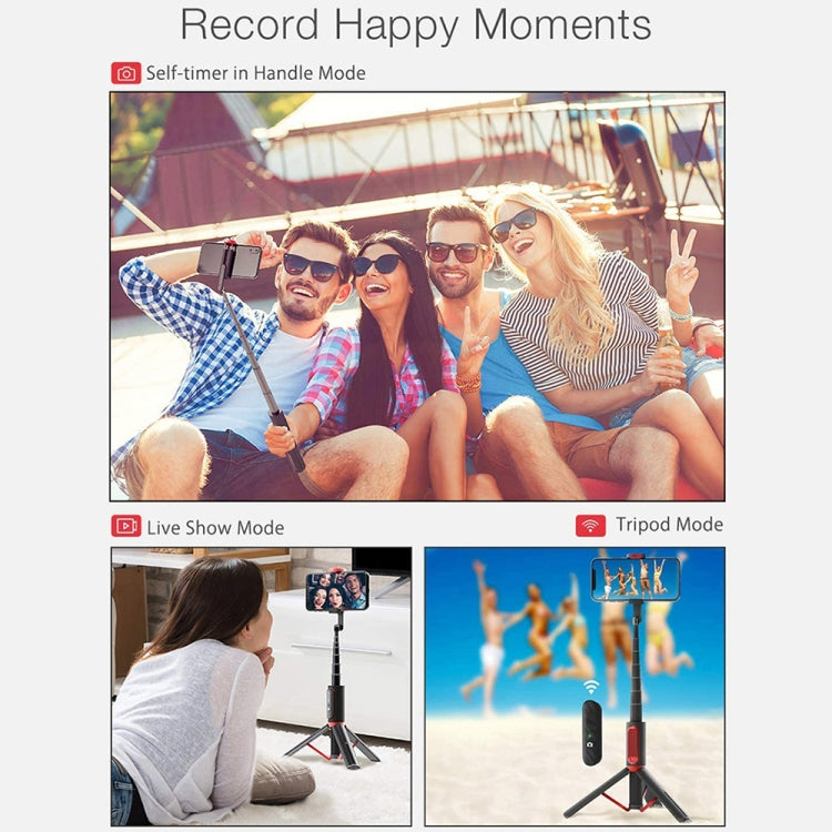 M18 Portable Selfie Stick Remote Control Mobile Phone Holder(Black Tarnish) - Selfie Sticks by buy2fix | Online Shopping UK | buy2fix